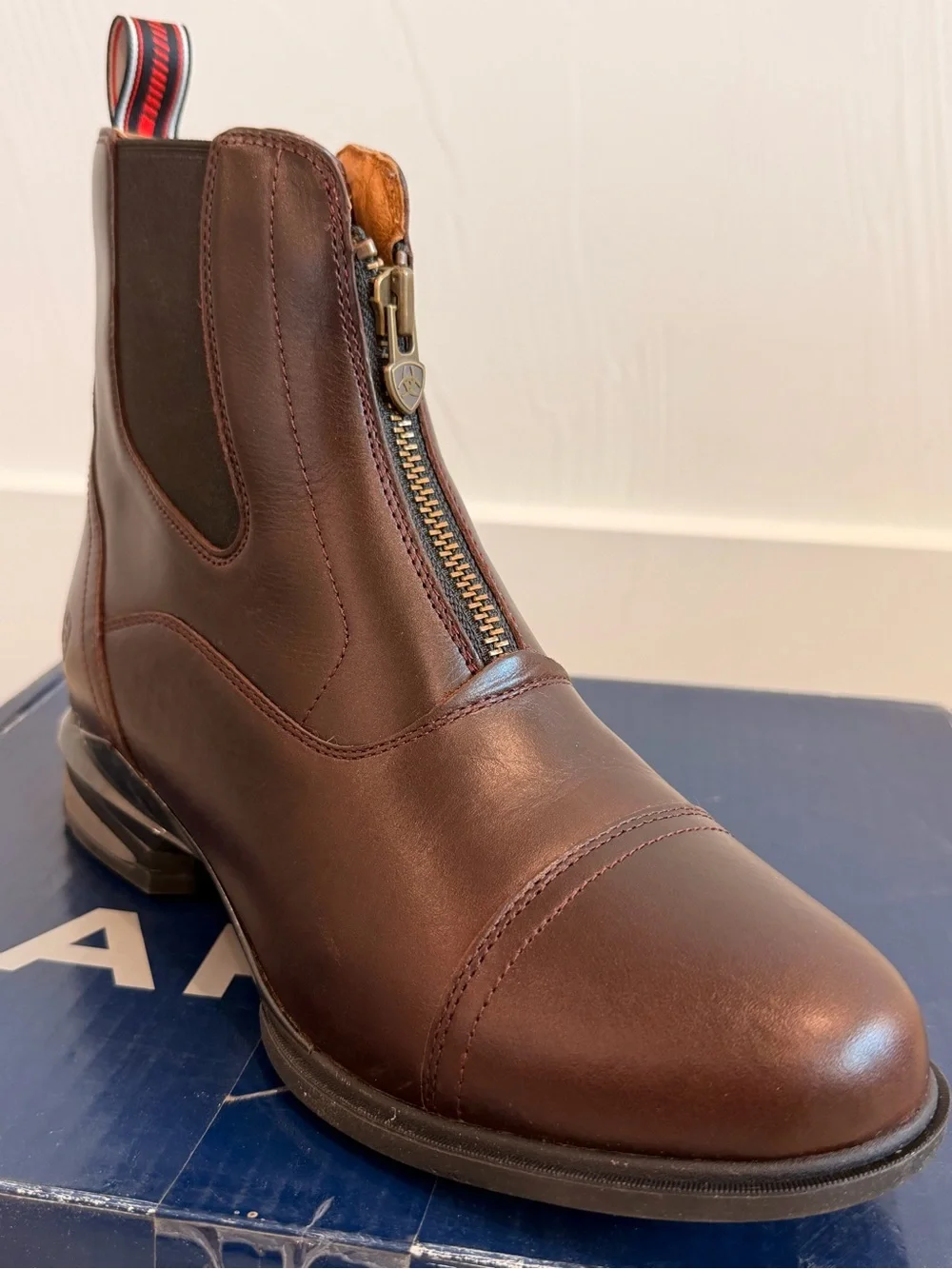 Ariat Women’s Devon Nitro Paddock Boots Size 9.5 B Zip Up In Waxed Chocolate